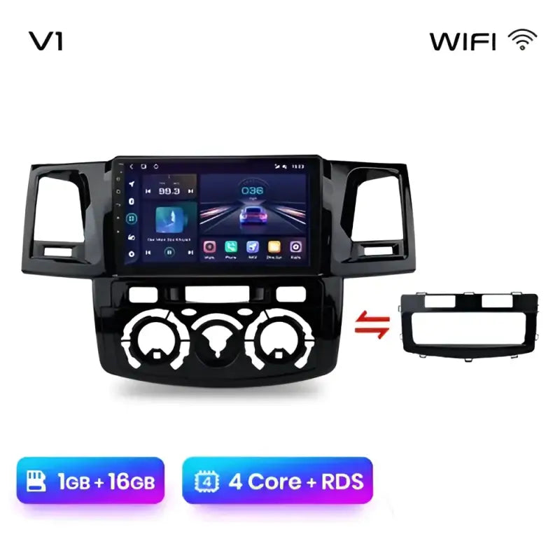 Radio android Toyota Fortuner Hilux Revo Vigo 2007 - 2015 wireless CarPlay Android Auto No 2 din 2din DVD - Multigenus