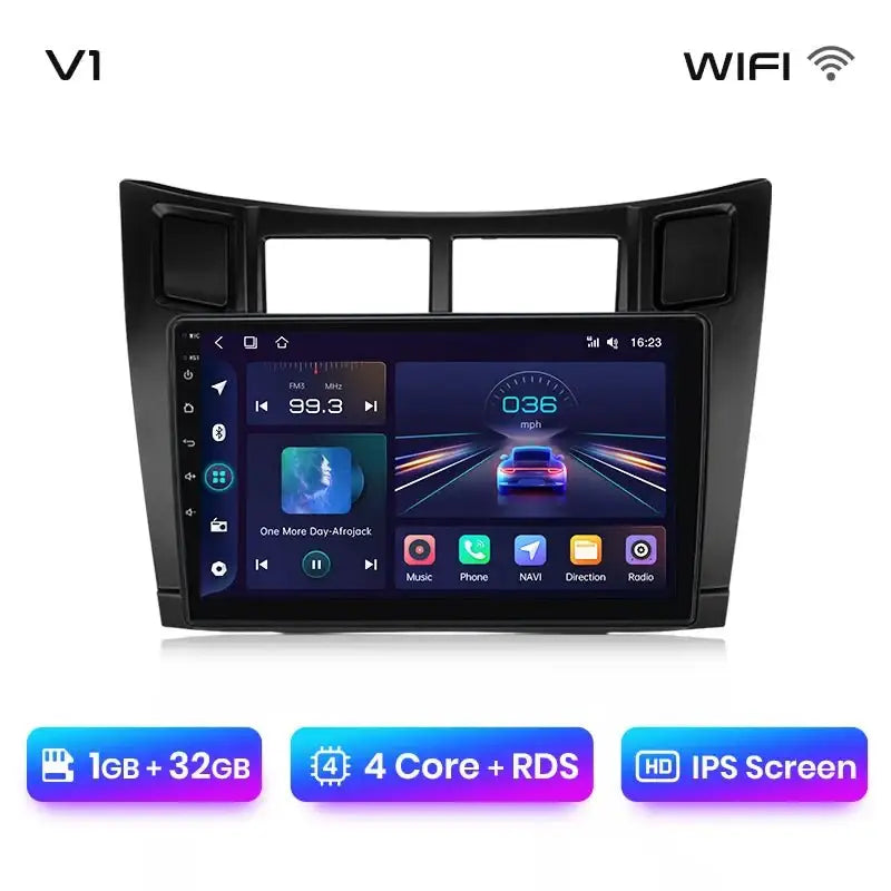 Radio samochodowe V1 Plus do Toyota Yaris 2005 - 2012 | Bezprzewodowy CarPlay i Android Auto | Inteligentny system samochodowy - Multigenus