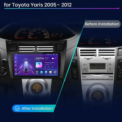 Radio samochodowe V1 Plus do Toyota Yaris 2005 - 2012 | Bezprzewodowy CarPlay i Android Auto | Inteligentny system samochodowy - Multigenus