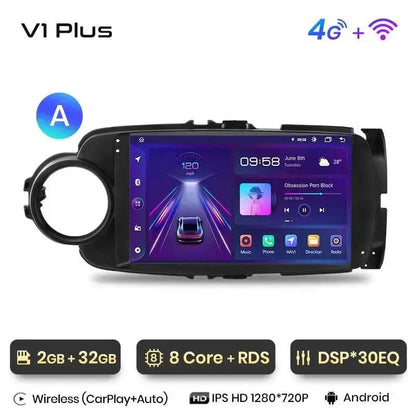 Radio nawigacja Toyota Yaris 2012-2017 Android Auto Carplay - Multigenus