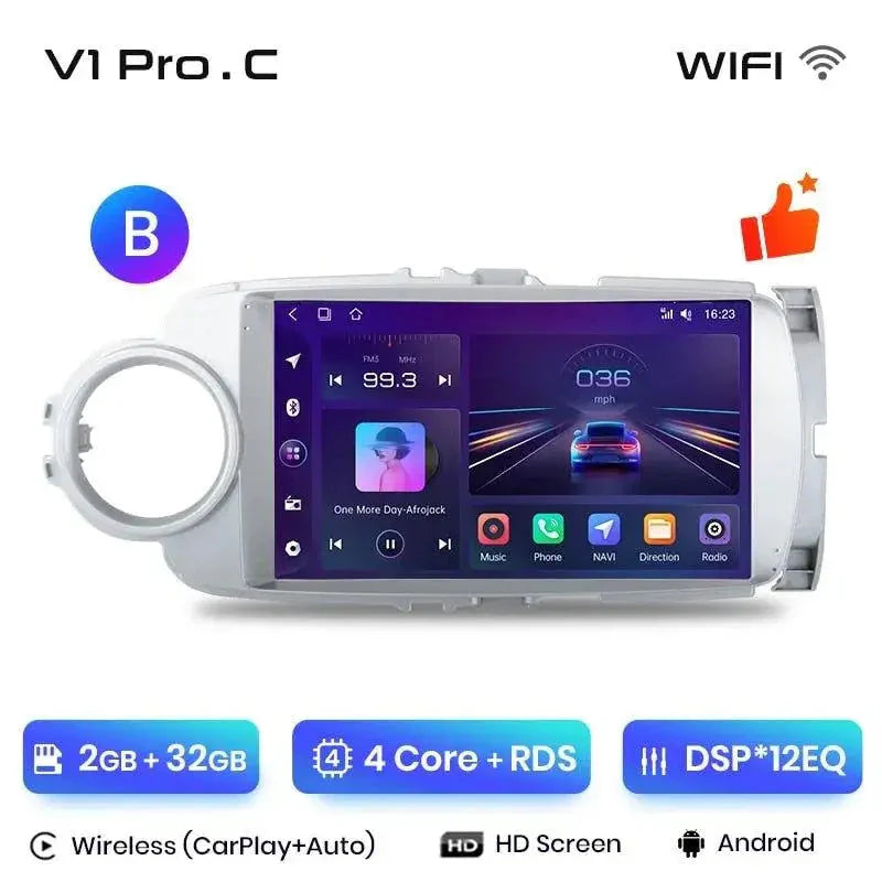 Radio nawigacja Toyota Yaris 2012-2017 Android Auto Carplay - Multigenus