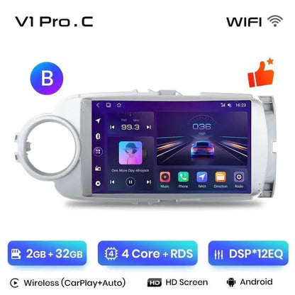 Radio nawigacja Toyota Yaris 2012-2017 Android Auto Carplay - Multigenus