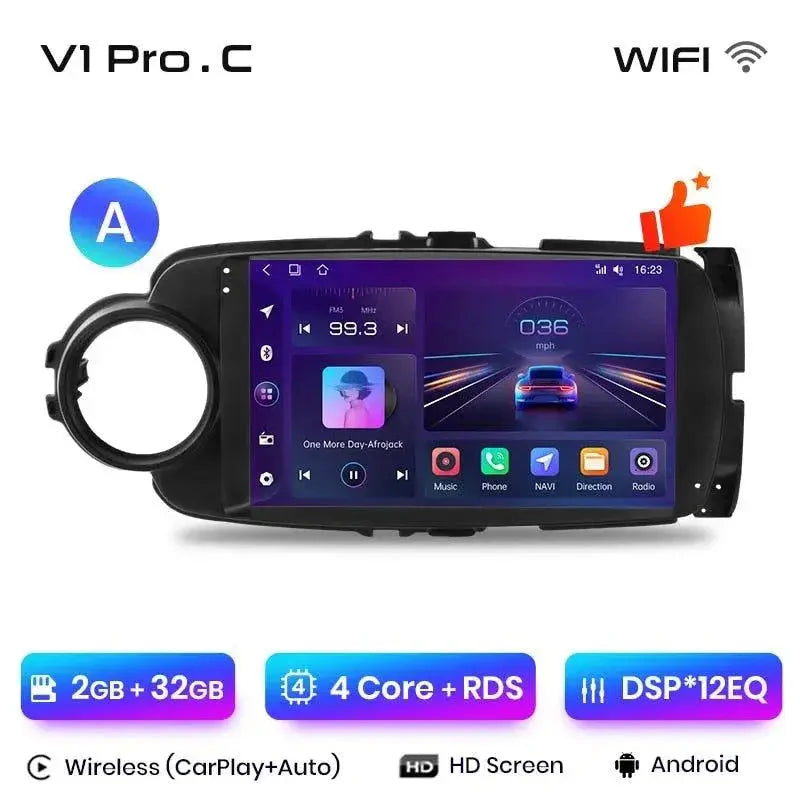 Radio nawigacja Toyota Yaris 2012-2017 Android Auto Carplay - Multigenus