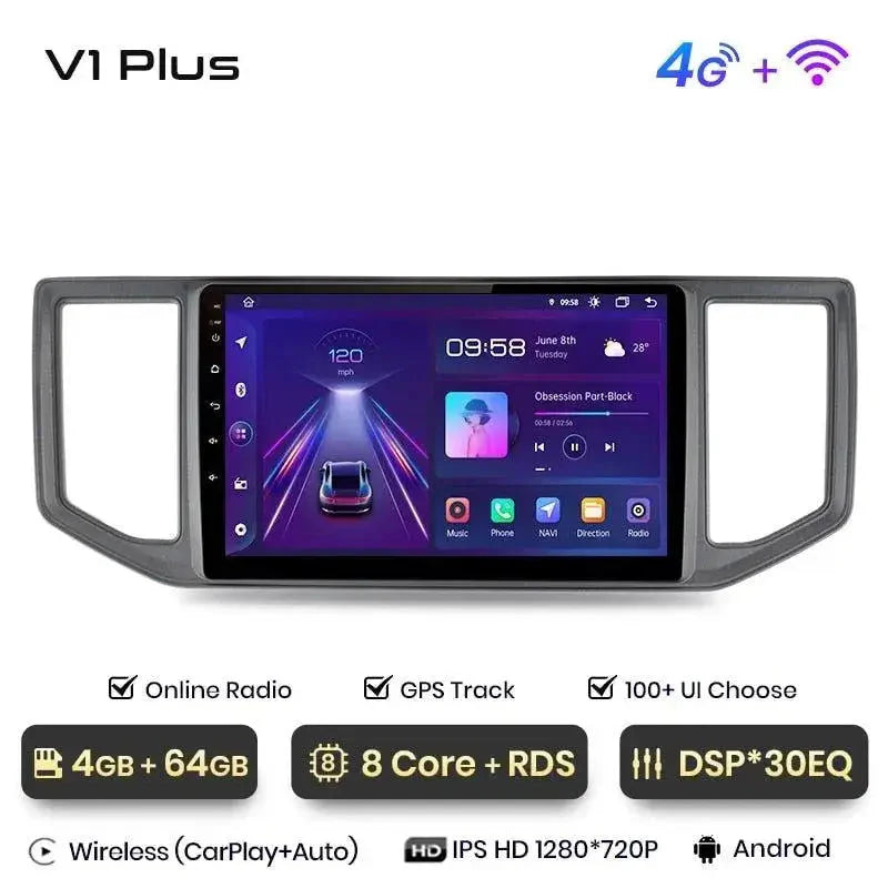 Radio nawigacja Volkswagen VW Crafter 2017 2018 - 2021 Android Auto Carplay - Multigenus