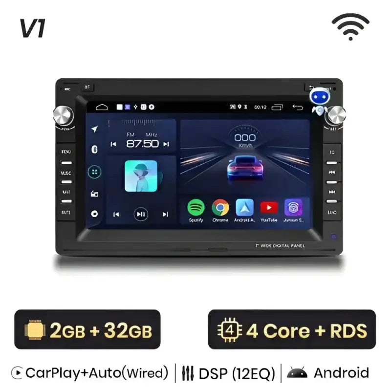 Radio nawigacja VW Golf 4 Passat POLO Transport T5 Multivan Seat Jetta Carplay Android Auto - Multigenus