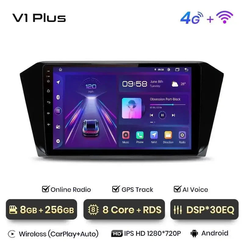 Radio nawigacja VW Volkswagen Passat B8 2015-2020 Android Auto Carplay - Multigenus