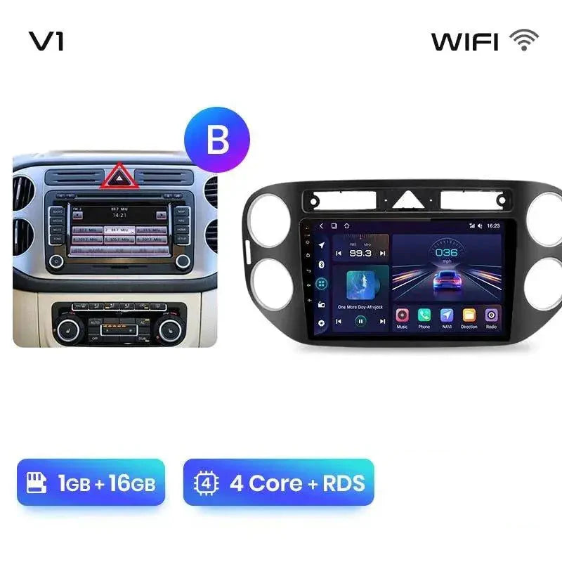 Radio nawigacja VW Volkswagen Tiguan 2006 - 2016 Carplay Android Auto - Multigenus