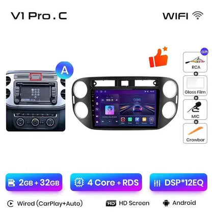 Radio nawigacja VW Volkswagen Tiguan 2006 - 2016 Carplay Android Auto - Multigenus