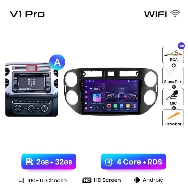 Radio nawigacja VW Volkswagen Tiguan 2006 - 2016 Carplay Android Auto - Multigenus