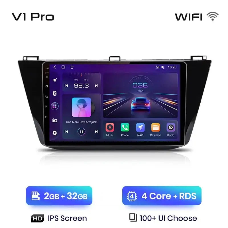 V1Pro Radio Multimedialne Android Auto i CarPlay dla VW Tiguan (2016 - 2020) - 4G GPS 2DIN Autoradio - Multigenus