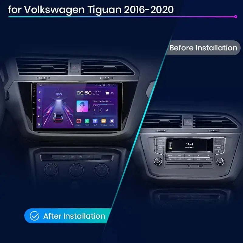 V1Pro Radio Multimedialne Android Auto i CarPlay dla VW Tiguan (2016 - 2020) - 4G GPS 2DIN Autoradio - Multigenus