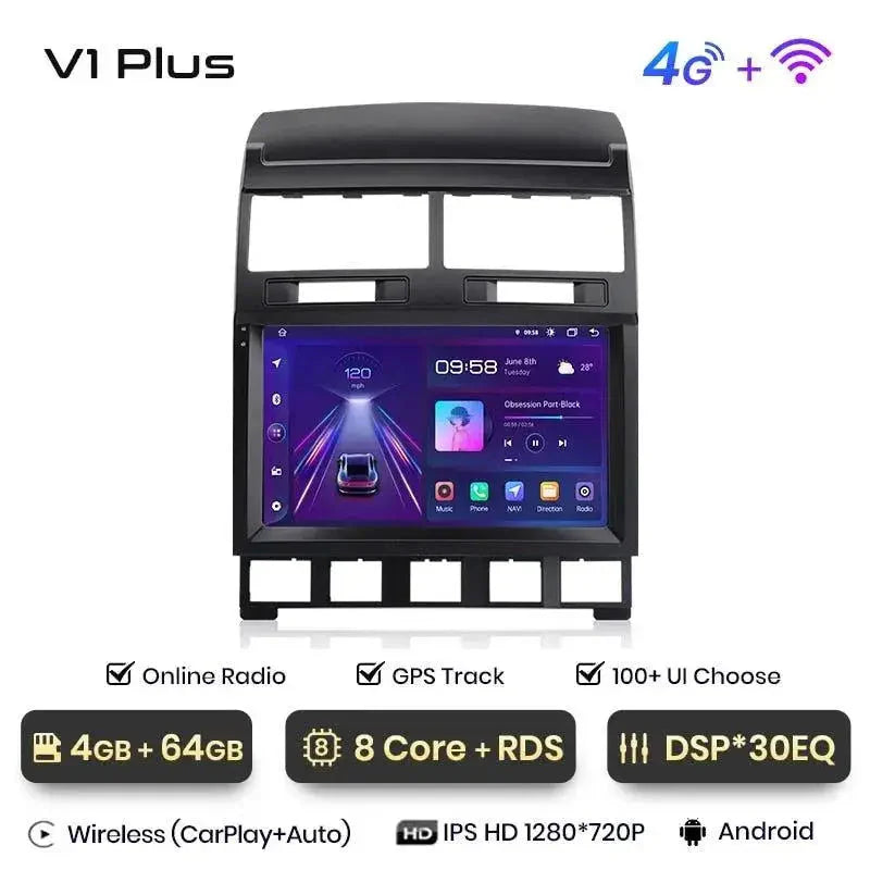 Radio nawigacja VW Volkswagen Touareg 2002 - 2010 Carplay Android Auto - Multigenus