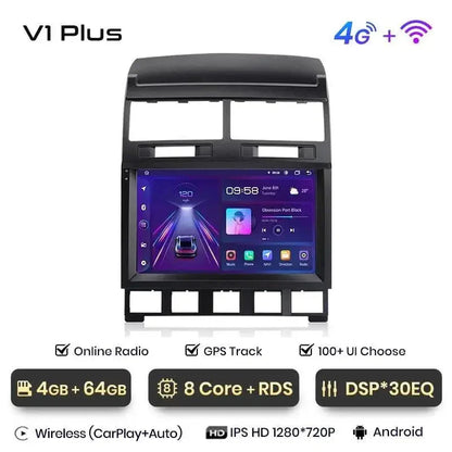 Radio nawigacja VW Volkswagen Touareg 2002 - 2010 Carplay Android Auto - Multigenus