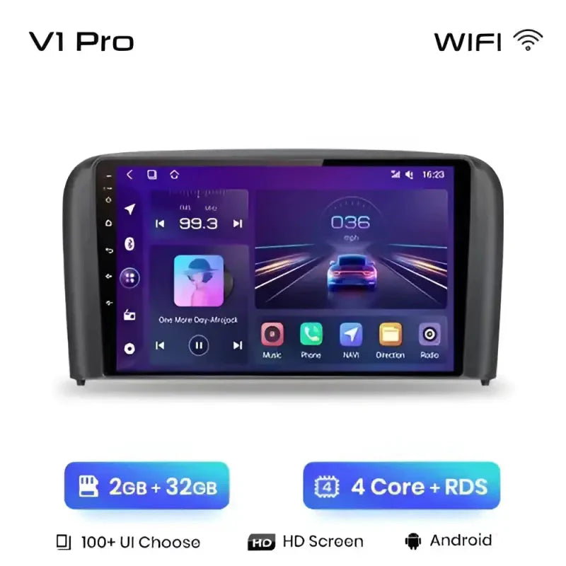 Radio nawigacja Volvo S80 1998 - 2006 Carplay Android Auto - Multigenus