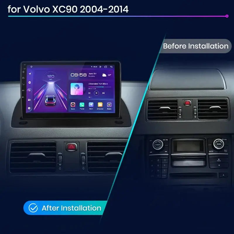 Radio dla Volvo XC90 od 2004 - 2014 2 - DIN z Android Auto AI – 4G GPS i bezprzewodowe CarPlay - Multigenus