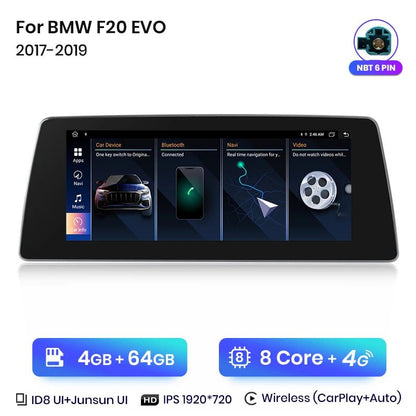 Radio dla BMW 1 Serii F20 EVO 2017 - 2019 z Bezprzewodowym CarPlay i Android Auto oraz Nawigacją GPS - Multigenus