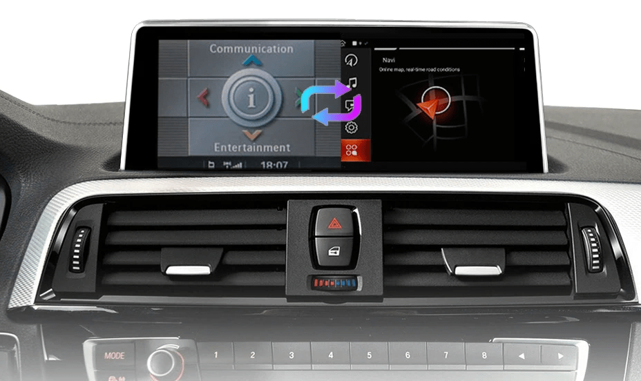 Radio dla BMW 1 Serii F20 EVO 2017 - 2019 z Bezprzewodowym CarPlay i Android Auto oraz Nawigacją GPS - Multigenus