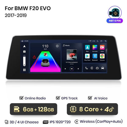 Radio dla BMW 1 Serii F20 EVO 2017 - 2019 z Bezprzewodowym CarPlay i Android Auto oraz Nawigacją GPS - Multigenus