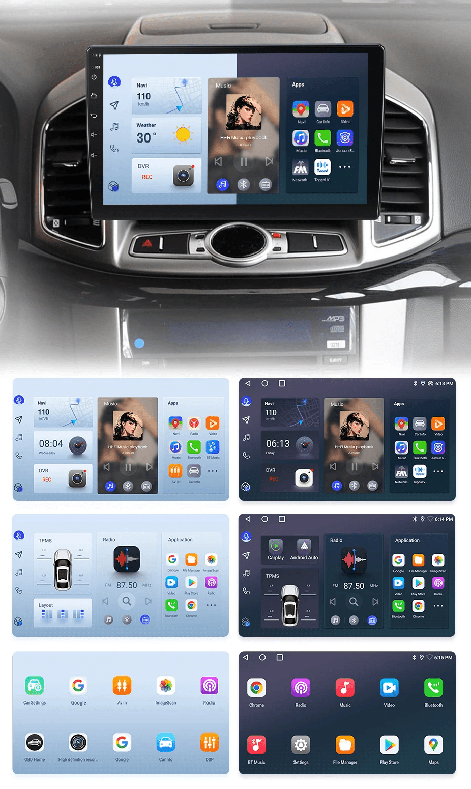 Radio dla Chevrolet Captiva 2011 - 2016 – CarPlay, 4G 2 - DIN, Multimedia GPS AI Voice Android Auto - Multigenus