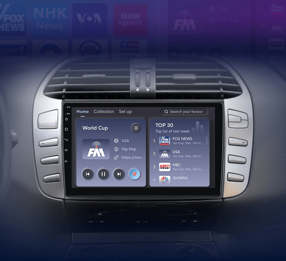 Radio dla Fiat Bravo 2007 - 2012 GPS z Bezprzewodowym CarPlay i Android Auto - Multigenus