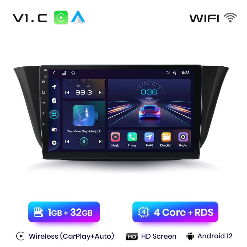 Radio dla Iveco Daily 2014 - 2021 – CarPlay Multimedia i GPS 2 - DIN z AI Voice Android Auto - Multigenus