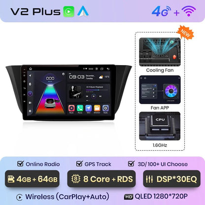 Radio dla Iveco Daily 2014 - 2021 – CarPlay Multimedia i GPS 2 - DIN z AI Voice Android Auto - Multigenus