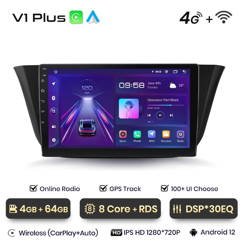 Radio dla Iveco Daily 2014 - 2021 – CarPlay Multimedia i GPS 2 - DIN z AI Voice Android Auto - Multigenus