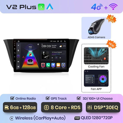 Radio dla Iveco Daily 2014 - 2021 – CarPlay Multimedia i GPS 2 - DIN z AI Voice Android Auto - Multigenus