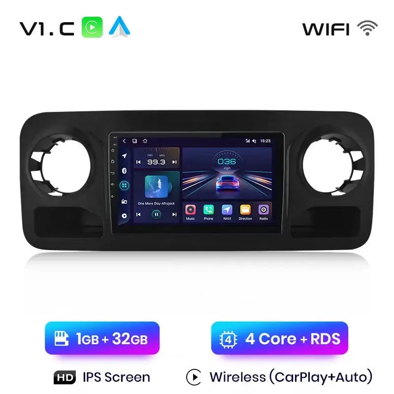 V1Pro AI Voice Radio Multimedialne GPS 2 Din z Android Auto i CarPlay dla Mercedes - Benz Sprinter (2018 - 2022) - Multigenus