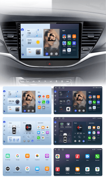 Radio dla Opel Astra K 2015 - 2019 – Bezprzewodowe CarPlay i Android Auto - Multigenus