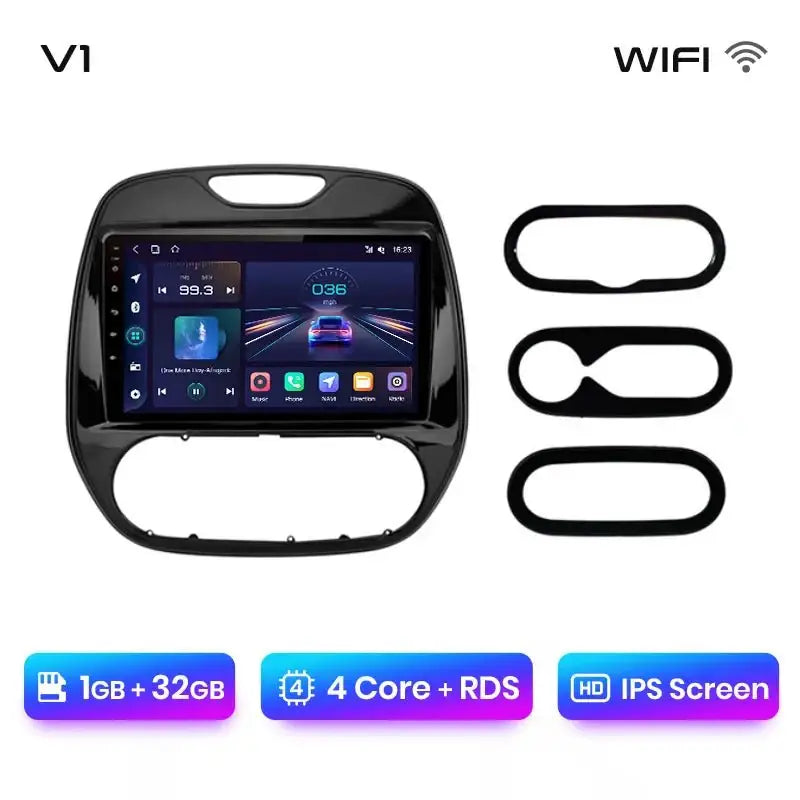 Inteligentne radio V1 AI Voice Wireless CarPlay i Android Auto dla Renault Captur (2016 - 2019) | 4G Multimedia GPS | 2 - DIN Autoradio - Multigenus