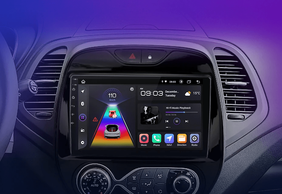 Radio dla Renault Captur 2016 - 2019 4G, Multimedia GPS z Bezprzewodowym CarPlay i Android Auto - Multigenus