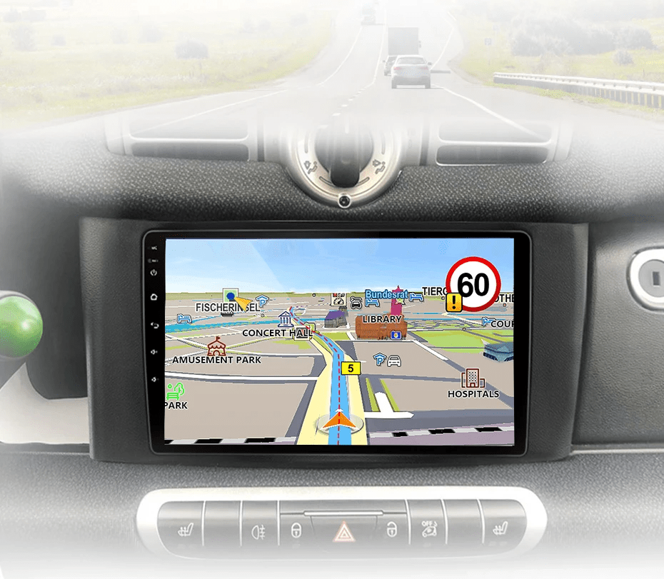 Radio dla Smart Fortwo 2011 - 2015 Bezprzewodowy CarPlay i Android Auto, Inteligentny System - Multigenus