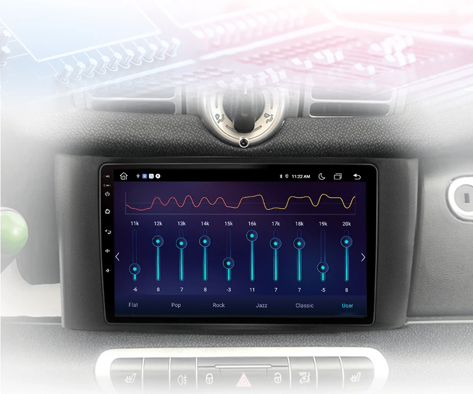 Radio dla Smart Fortwo 2011 - 2015 Bezprzewodowy CarPlay i Android Auto, Inteligentny System - Multigenus