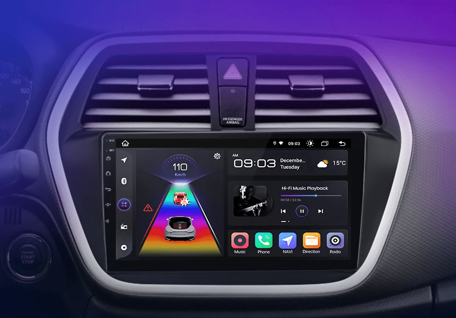 Radio dla Suzuki SX4 & S - Cross 2012 - 2016 z CarPlay i 4G GPS 2 - DIN AI Voice Android Auto - Multigenus