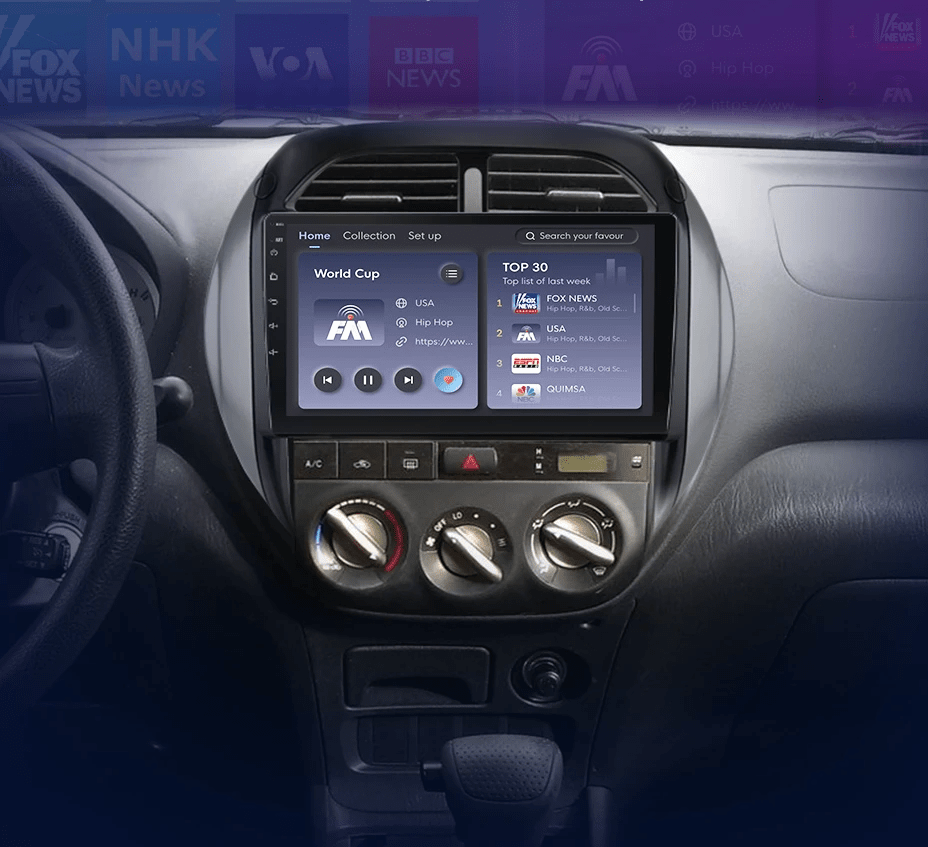 Radio dla Toyota RAV4 od 2003 - 2005 – Android Auto, CarPlay, Nawigacja GPS 4G 2 - DIN AI Voice - Multigenus