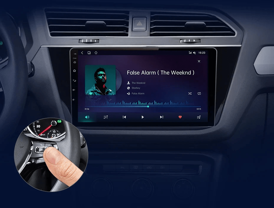 Radio dla VW Tiguan 2016 - 2020 z 4G, 2 - DIN, GPS Multimedia z Android Auto i CarPlay - Multigenus