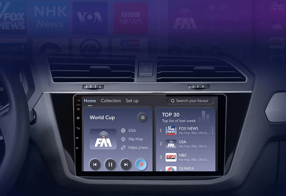 Radio dla VW Tiguan 2016 - 2020 z 4G, 2 - DIN, GPS Multimedia z Android Auto i CarPlay - Multigenus