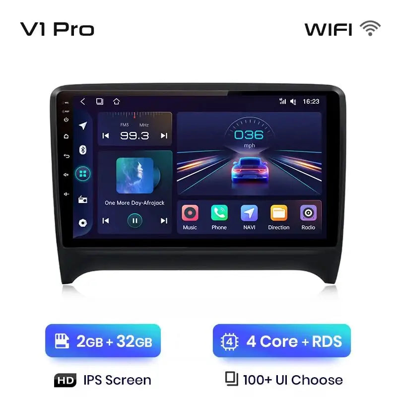 Radio samochodowe V1 Plus do Audi TT MK2 8J (2006 - 2014) - Bezprzewodowy CarPlay i Android Auto | Inteligentny system, brak DVD 2 - DIN - Multigenus