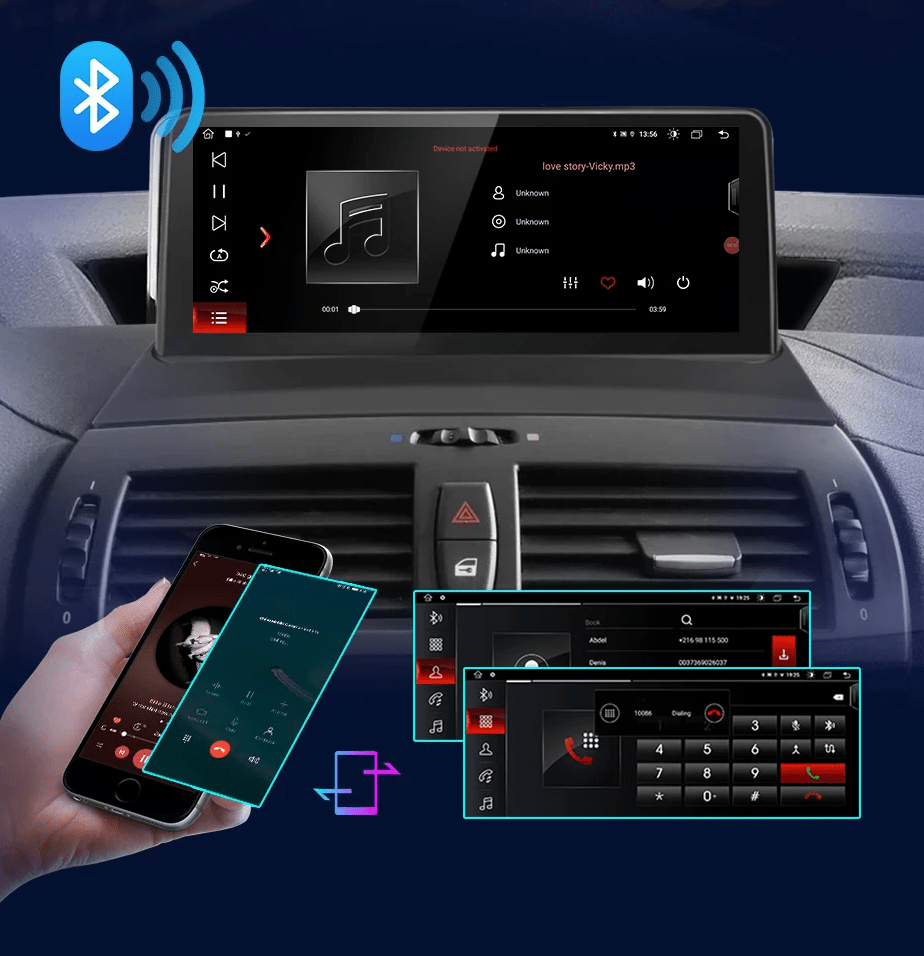 Radio do BMW X3 E83 od 2004 - 2010 z Bezprzewodowym CarPlay i Android Auto oraz Nawigacją GPS - Multigenus