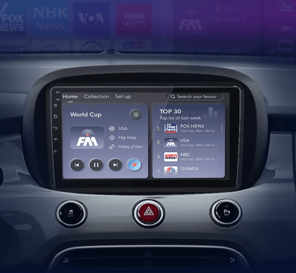 Radio do Fiat 500X od 2014 - 2020 – Bezprzewodowy CarPlay i Android Auto - Multigenus