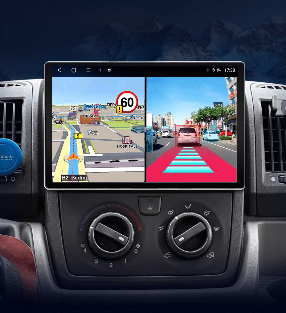 Radio do Fiat Ducato 2007 - 2015 AI Voice z Bezprzewodowym CarPlay i Android Auto - Multigenus