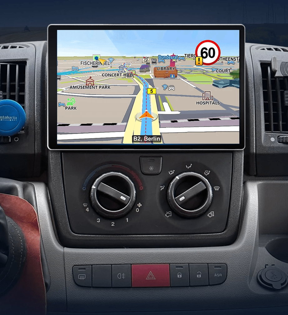 Radio do Fiat Ducato 2007 - 2015 AI Voice z Bezprzewodowym CarPlay i Android Auto - Multigenus