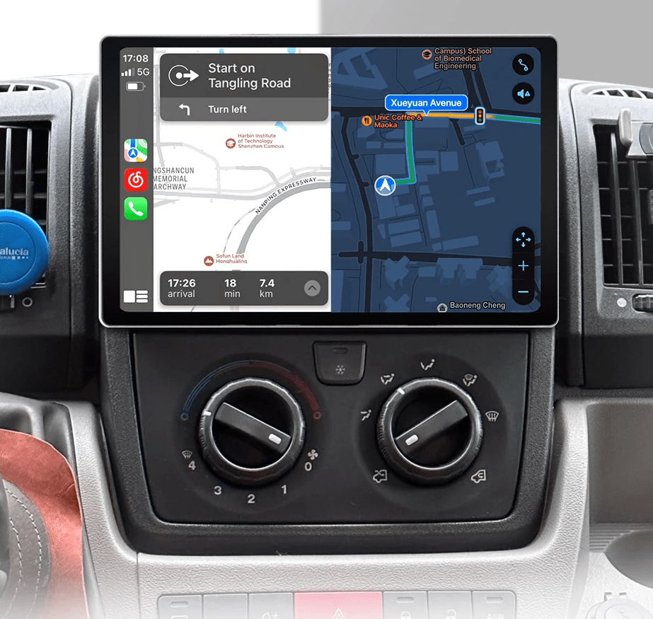 Radio do Fiat Ducato 2007 - 2015 AI Voice z Bezprzewodowym CarPlay i Android Auto - Multigenus