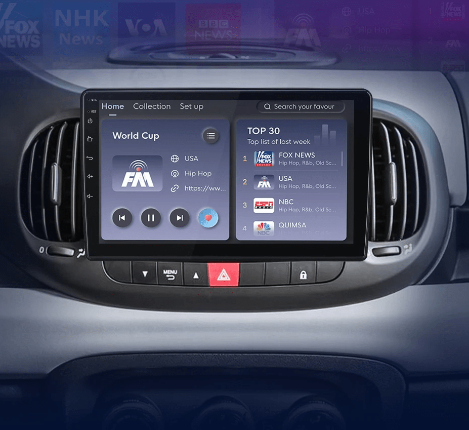 Radio do Fiata 500L 2012 - 2017 – 4G, Multimedia GPS z CarPlay 2 - DIN AI Voice Android Auto - Multigenus