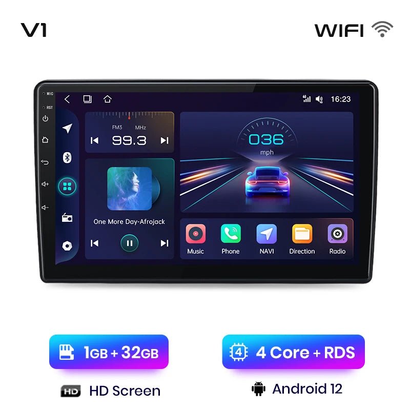 Radio do Fiata 500L 2012 - 2017 – 4G, Multimedia GPS z CarPlay 2 - DIN AI Voice Android Auto - Multigenus