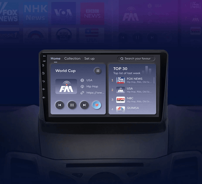 Radio do Ford Fiesta MK7 od 2009 - 2017 Multimedialne z Bezprzewodowym CarPlay Android - Multigenus