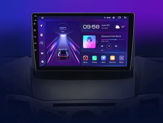 Radio do Ford Fiesta MK7 od 2009 - 2017 Multimedialne z Bezprzewodowym CarPlay Android - Multigenus