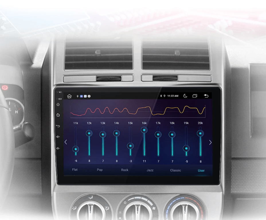 Radio do Jeep Compass 2007 - 2009 Multimedia GPS AI Voice 4G z Bezprzewodowym CarPlay i Android Auto - Multigenus