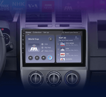 Radio do Jeep Compass 2007 - 2009 Multimedia GPS AI Voice 4G z Bezprzewodowym CarPlay i Android Auto - Multigenus